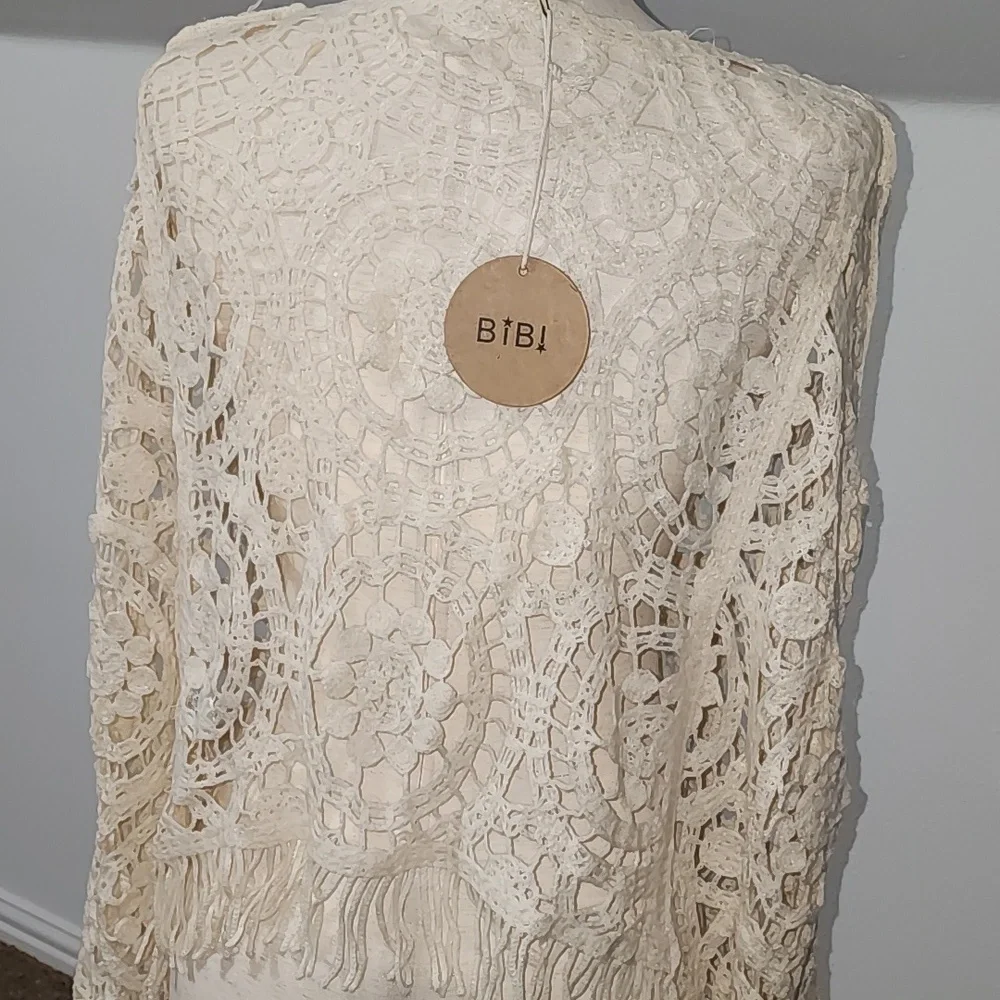 ☀️Bibi Cream Crochet Fringe Bohemian
